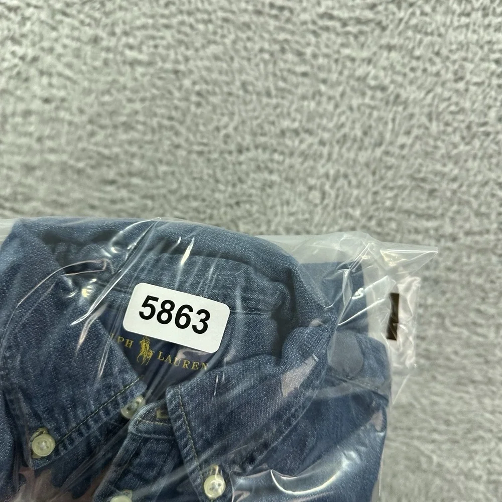 Polo Ralph Lauren Denim Shirt Dress A Line Youth‎ Girls 6 Flowy Pockets